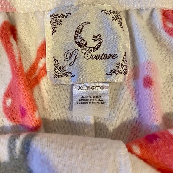 NWOT PJ Couture Fleece bunny pajama set Xl - Picture 7 of 7